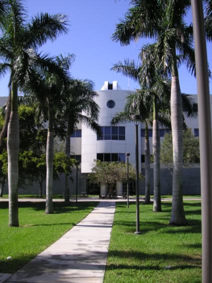 Ground view of the Observatory on top floor of the Science Building