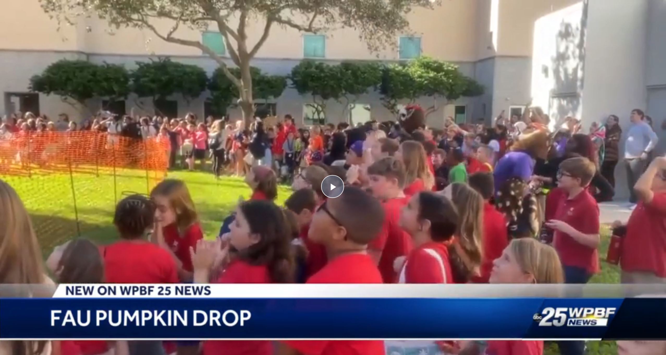 WPBF 25 News: Crowd Gathers for FAU's Annual Pumpkin Drop and Physics Carnival